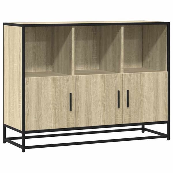 vidaXL Skjenk sonoma eik 100x35x76 cm konstruert tre