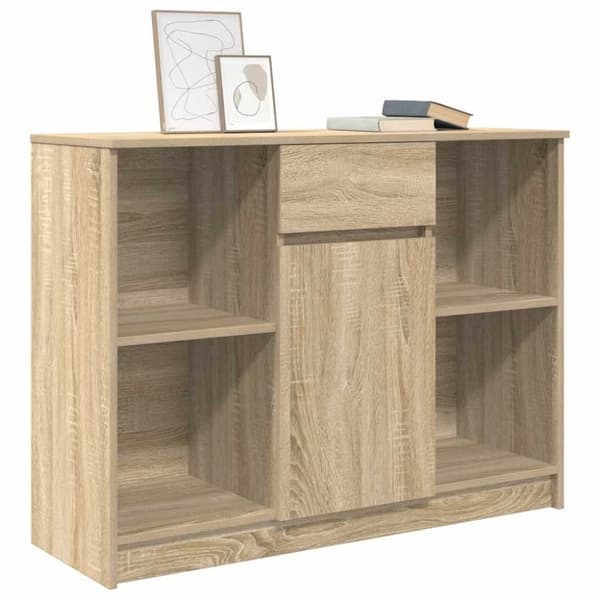 vidaXL Senkki laatikolla Sonoma-tammi 101x35x76 cm tekninen puu