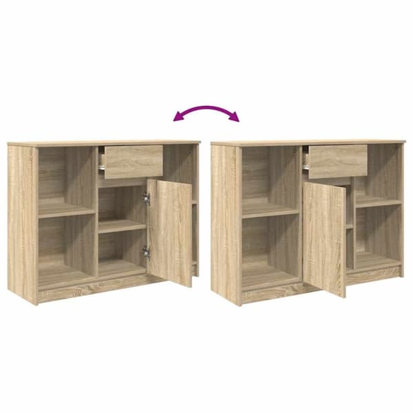 vidaXL Senkki laatikolla Sonoma-tammi 101x35x76 cm tekninen puu