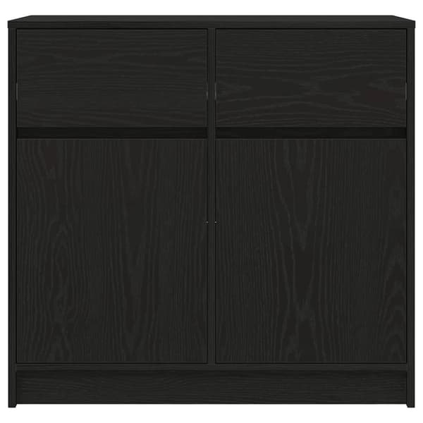 vidaXL Senkki laatikolla musta tammi 80x34x76 cm tekninen puu