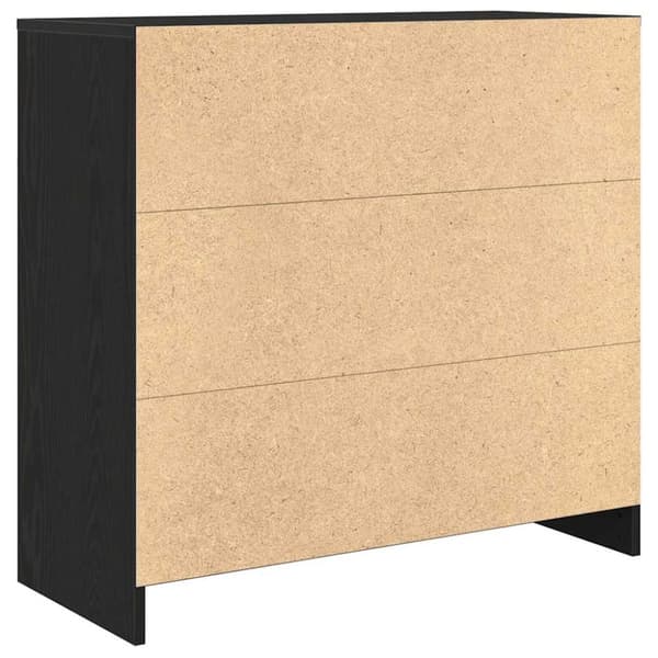 vidaXL Senkki laatikolla musta tammi 80x34x76 cm tekninen puu