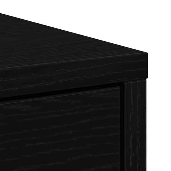 vidaXL Senkki laatikolla musta tammi 80x34x76 cm tekninen puu