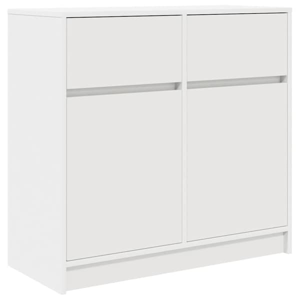 vidaXL kommode med skuffe 80x34x76 cm konstrueret træ hvid