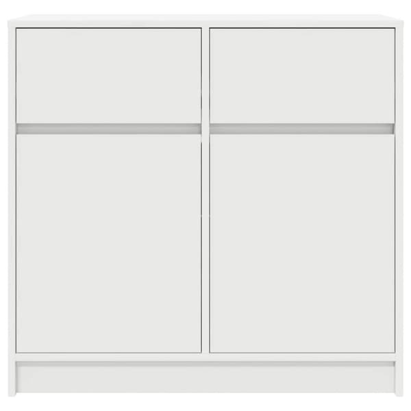 vidaXL kommode med skuffe 80x34x76 cm konstrueret træ hvid