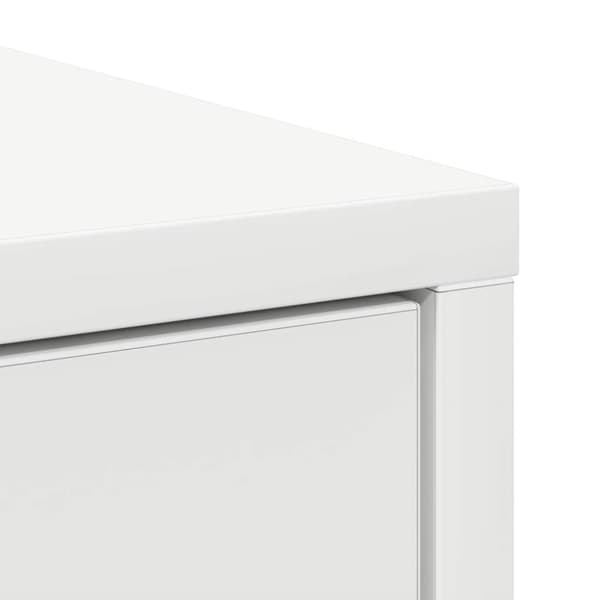 vidaXL kommode med skuffe 80x34x76 cm konstrueret træ hvid