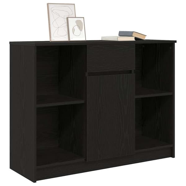 vidaXL Senkki laatikolla musta tammi 101x35x76 cm tekninen puu