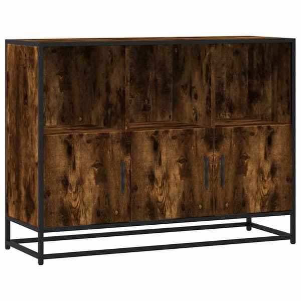 vidaXL senkki savustettu tammi 100x35x76 cm tekninen puu