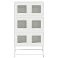 Miniatyrbilde 6 av 11: vidaXL Highboard hvit 68x39x123 cm stål