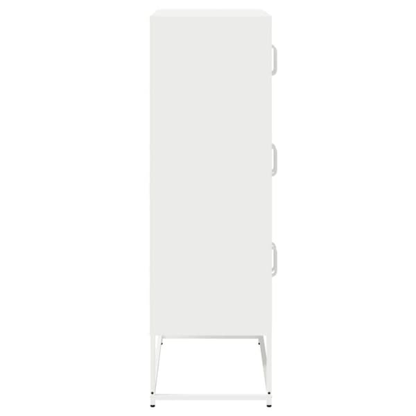 vidaXL Highboard hvit 68x39x123 cm stål