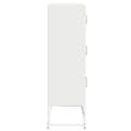 Miniatyrbilde 8 av 11: vidaXL Highboard hvit 68x39x123 cm stål