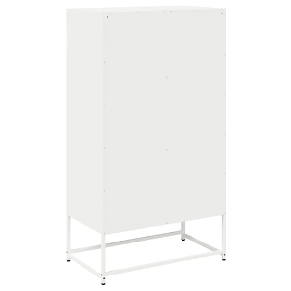 vidaXL Highboard hvit 68x39x123 cm stål