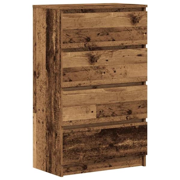 vidaXL skænk 60x35x98,5 cm konstrueret træ gammelt træ-look
