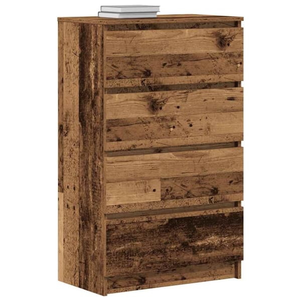vidaXL skænk 60x35x98,5 cm konstrueret træ gammelt træ-look