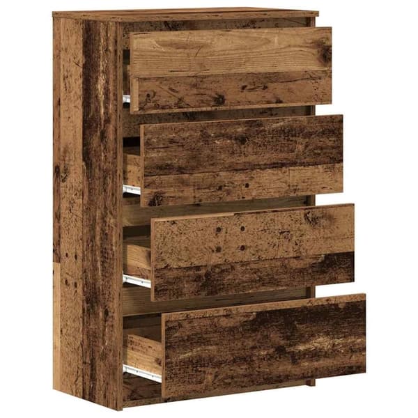 vidaXL skænk 60x35x98,5 cm konstrueret træ gammelt træ-look