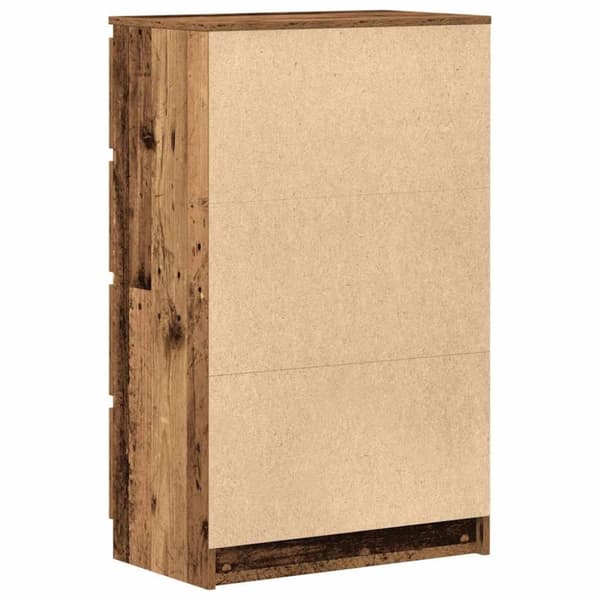 vidaXL skænk 60x35x98,5 cm konstrueret træ gammelt træ-look