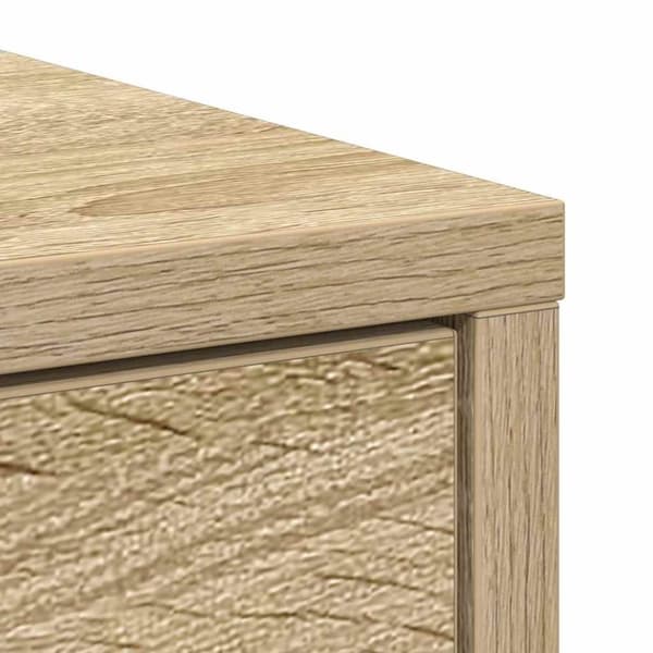 vidaXL Senkki laatikolla Sonoma-tammi 80x34x76 cm tekninen puu