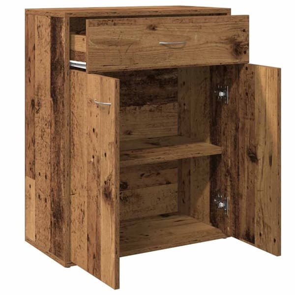 vidaXL skænk 60x30x75 cm konstrueret træ antikt træ