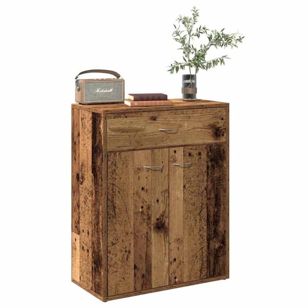 vidaXL skænk 60x30x75 cm konstrueret træ antikt træ