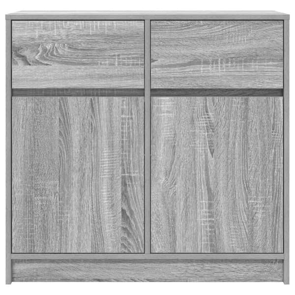 vidaXL Senkki laatikolla harmaa sonoma 80x34x76 cm tekninen puu