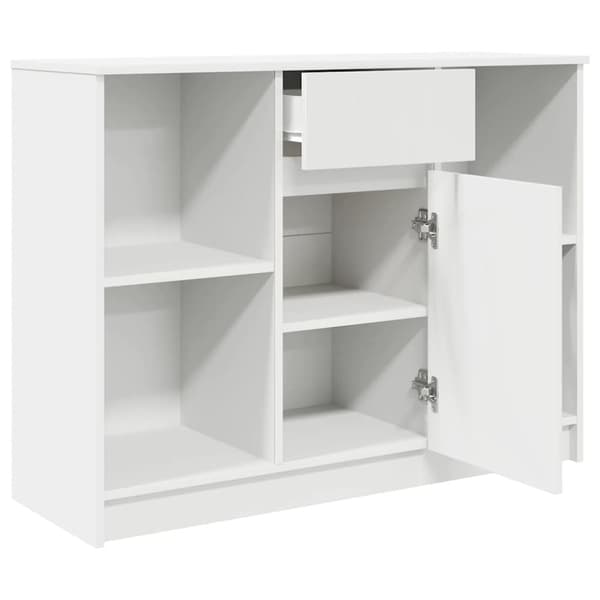 vidaXL Senkki laatikolla valkoinen 101x35x76 cm tekninen puu