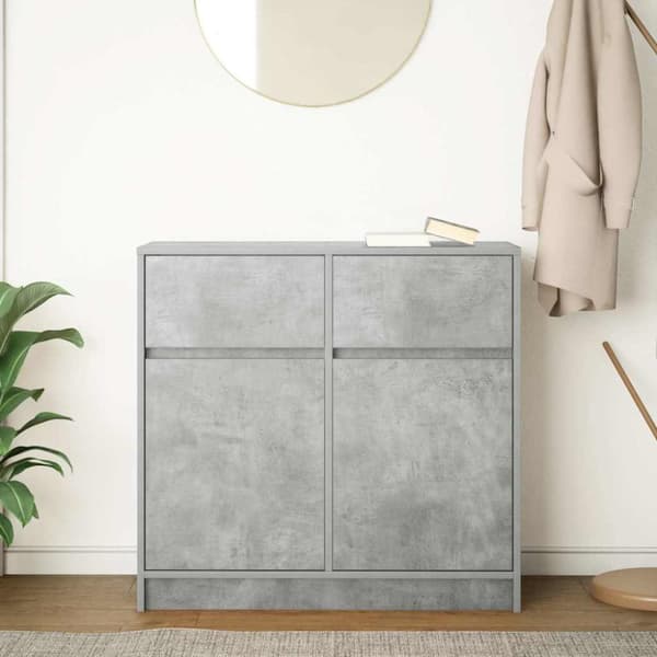 vidaXL Senkki laatikolla betoninharmaa 80x34x76 cm tekninen puu