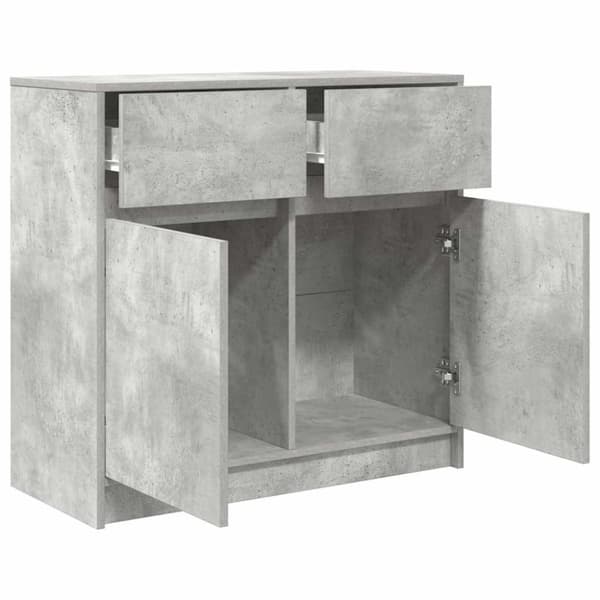 vidaXL Senkki laatikolla betoninharmaa 80x34x76 cm tekninen puu