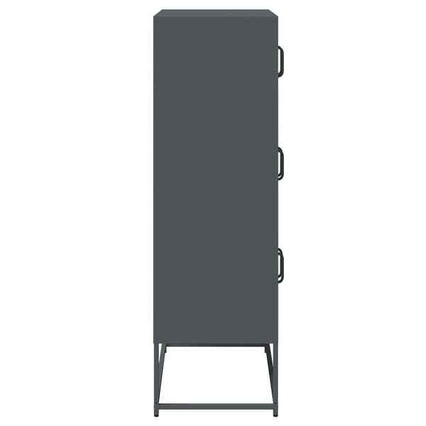 vidaXL højskab 68x39x123 cm stål antracitgrå