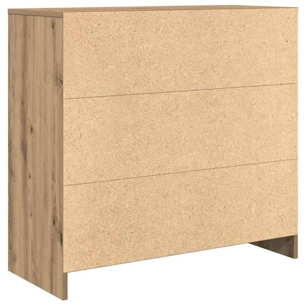 vidaXL Skjenk med skuff artisan eik 80x34x76 cm konstruert tre