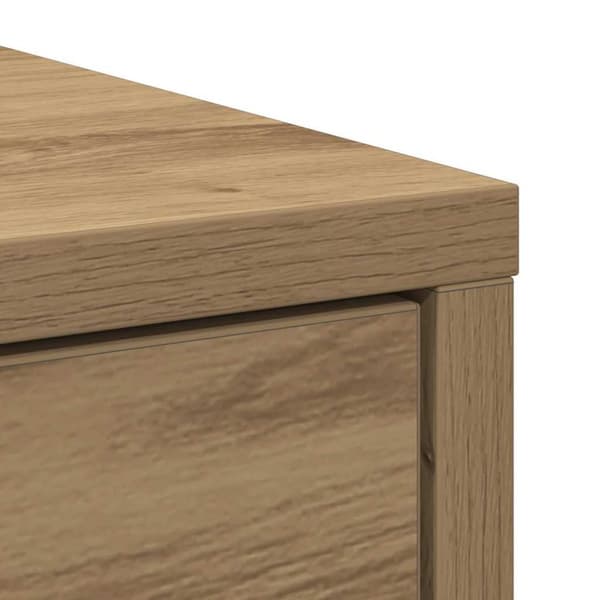 vidaXL Skjenk med skuff artisan eik 80x34x76 cm konstruert tre