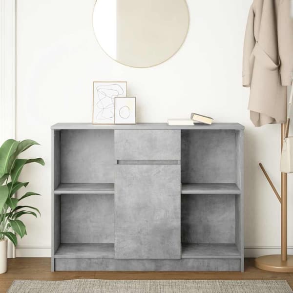 vidaXL Senkki laatikolla betoninharmaa 101x35x76 cm tekninen puu