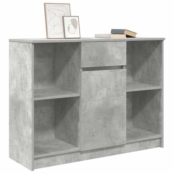 vidaXL Senkki laatikolla betoninharmaa 101x35x76 cm tekninen puu