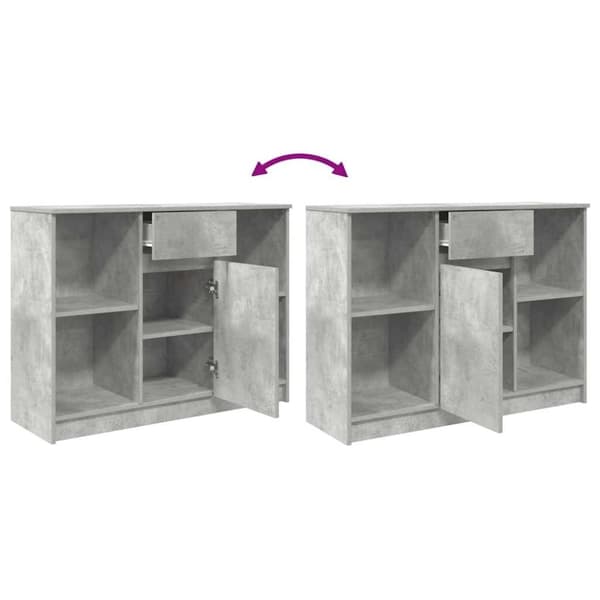 vidaXL Senkki laatikolla betoninharmaa 101x35x76 cm tekninen puu