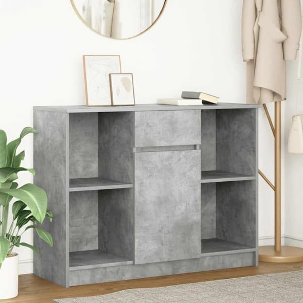 vidaXL Senkki laatikolla betoninharmaa 101x35x76 cm tekninen puu