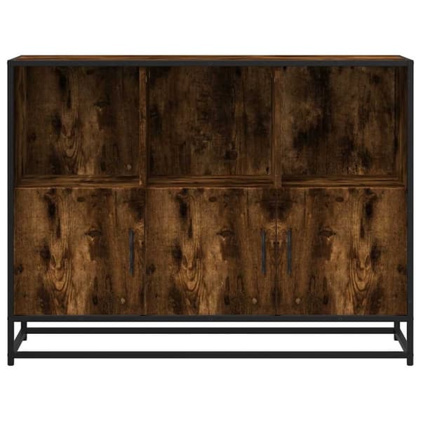 vidaXL Skjenk røkt eik 100x35x76 cm konstruert tre