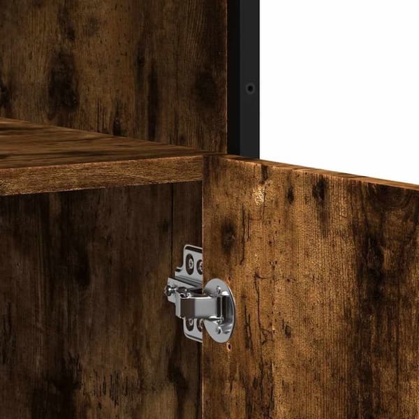 vidaXL Skjenk røkt eik 100x35x76 cm konstruert tre