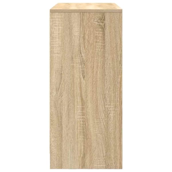 vidaXL Skjenk med skuff sonoma eik 80x34x76 cm konstruert tre