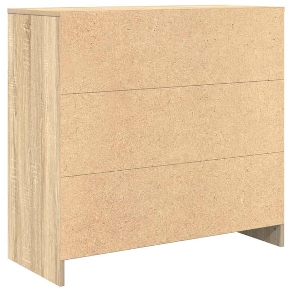 vidaXL Skjenk med skuff sonoma eik 80x34x76 cm konstruert tre