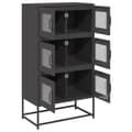 Miniatyrbild 7 av 11: vidaXL Highboard svart 68x39x123 cm stål
