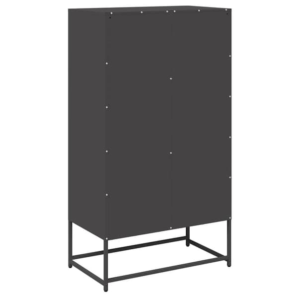 vidaXL Highboard svart 68x39x123 cm stål
