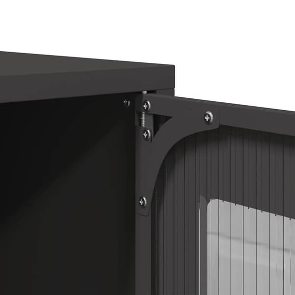 vidaXL Highboard svart 68x39x123 cm stål