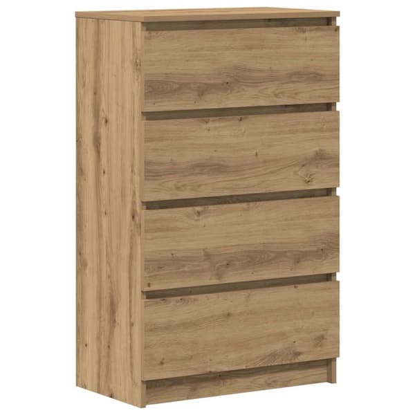 vidaXL Skjenk artisan eik 60x35x98,5 cm konstruert tre
