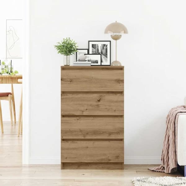 vidaXL Skjenk artisan eik 60x35x98,5 cm konstruert tre