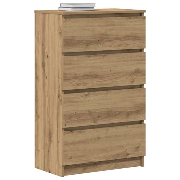 vidaXL Skjenk artisan eik 60x35x98,5 cm konstruert tre