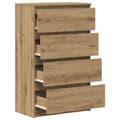 Miniatyrbilde 6 av 11: vidaXL Skjenk artisan eik 60x35x98,5 cm konstruert tre