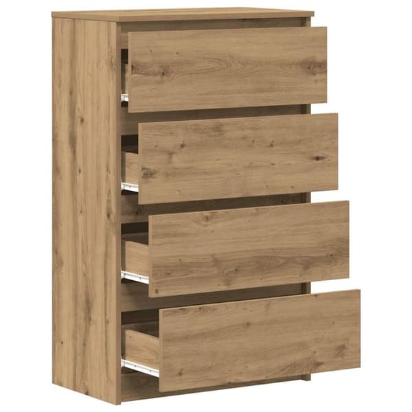 vidaXL Skjenk artisan eik 60x35x98,5 cm konstruert tre