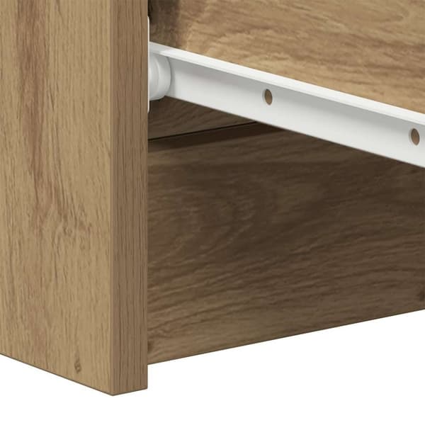 vidaXL Skjenk artisan eik 60x35x98,5 cm konstruert tre
