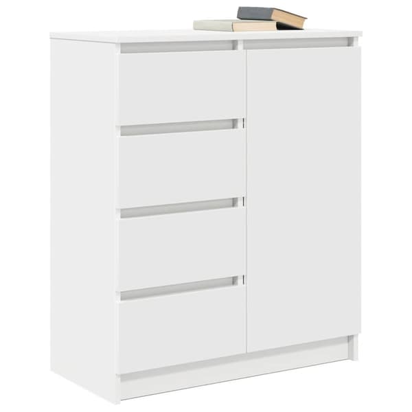 vidaXL Senkki laatikoilla valkoinen 71x35x84 cm tekninen puu