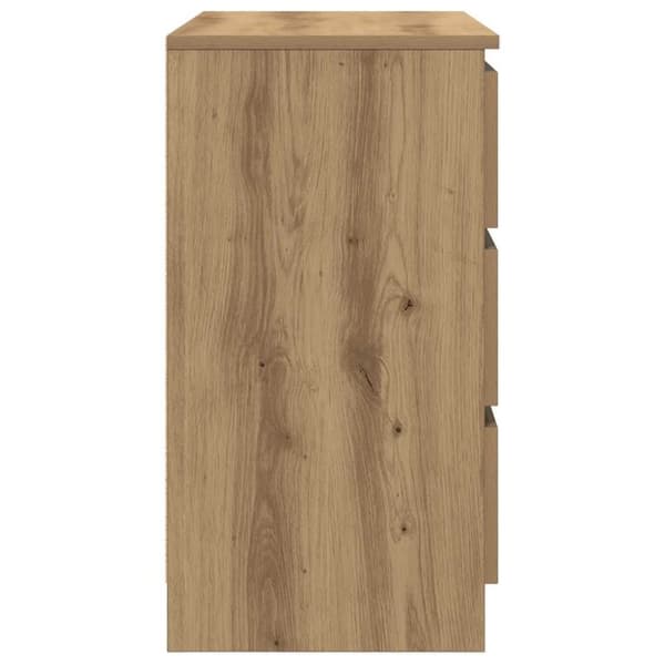 vidaXL Senkki laatikolla artisaanitammi 71x35x65 cm tekninen puu