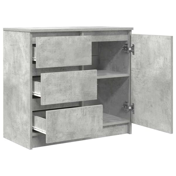 vidaXL Senkki laatikolla betoninharmaa 71x35x65 cm tekninen puu