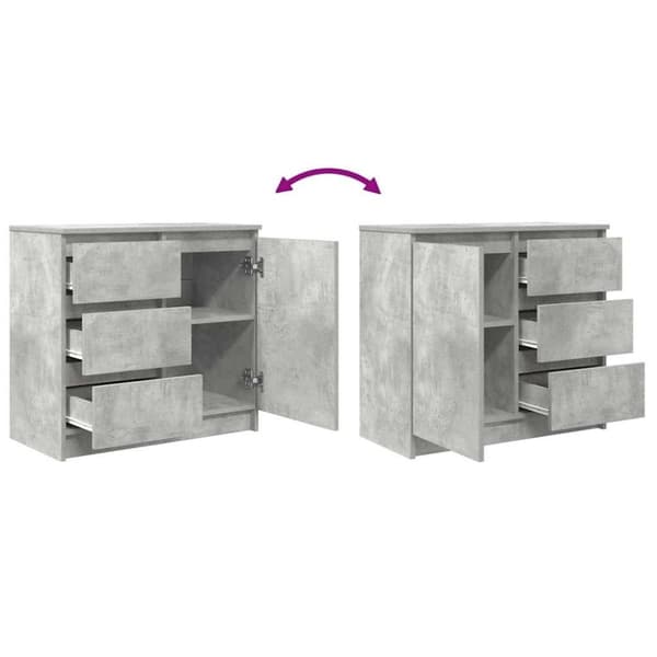 vidaXL Senkki laatikolla betoninharmaa 71x35x65 cm tekninen puu